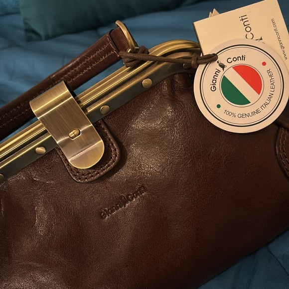 Gianni Conti, brown leather purse - Picture 2 of 4